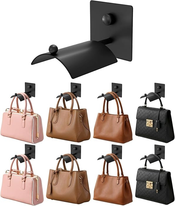 Wall Mounted Purse Organizer for Closet \u2013 Arc Handbag Holder Protects Handles & Saves Space,... | Amazon (US)