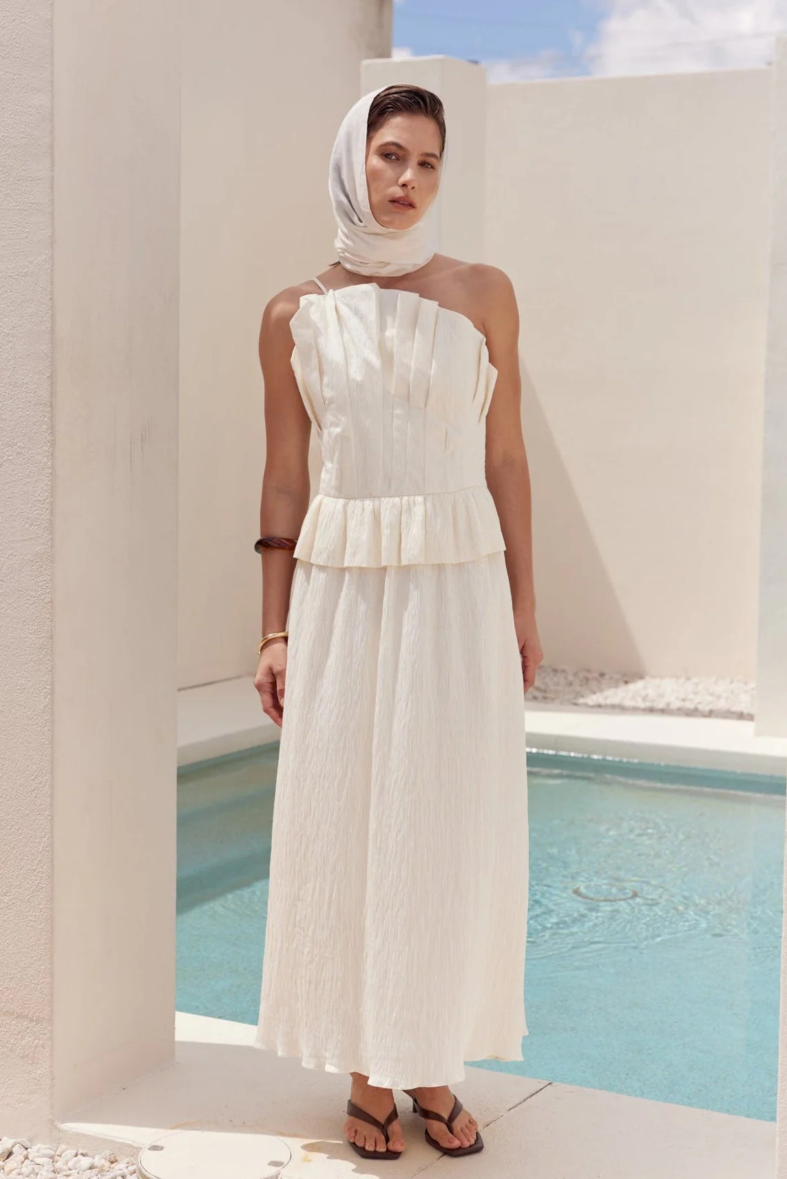 Modern Muse Pleated Midi Dress | English Factory