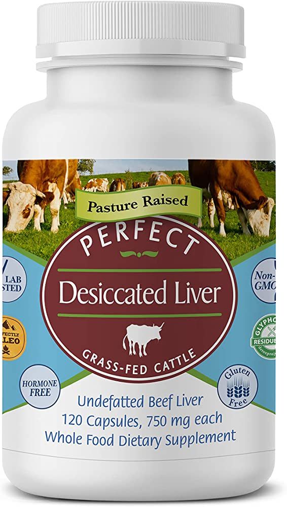 Perfect Supplements – Perfect Desiccated Liver – 120 Capsules - Undefatted Beef Liver – Nat... | Amazon (US)