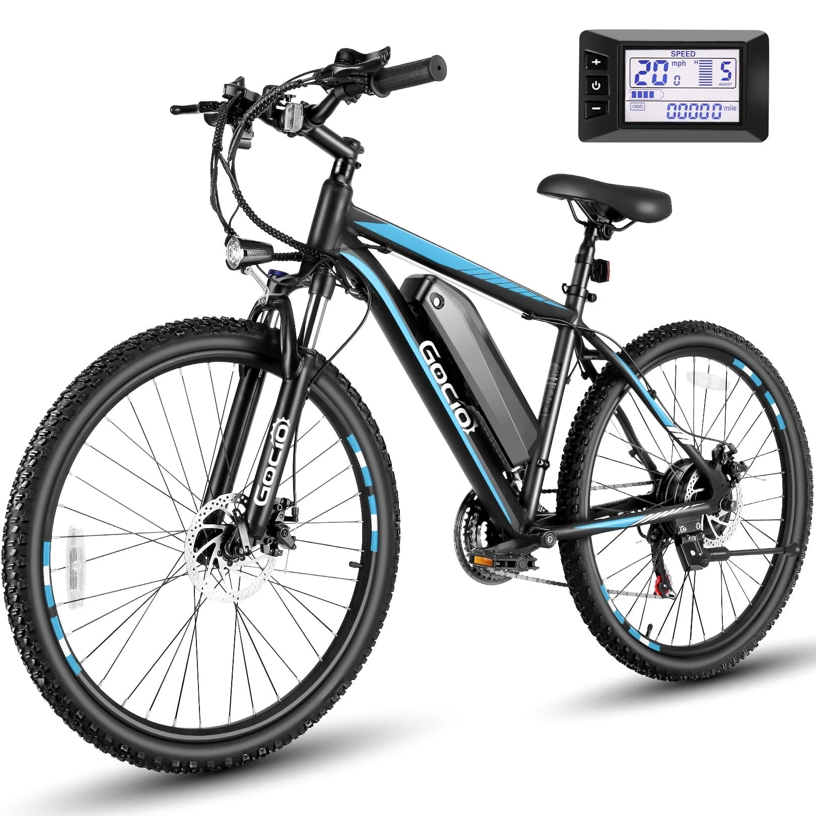 Gocio 26" Electric Bike for Adults, 500W Electric Mountain Bike, 48V 7.8Ah Removable Battery, Ebi... | Walmart (US)