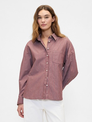 Oversized Shirt in Poplin | Gap Factory
