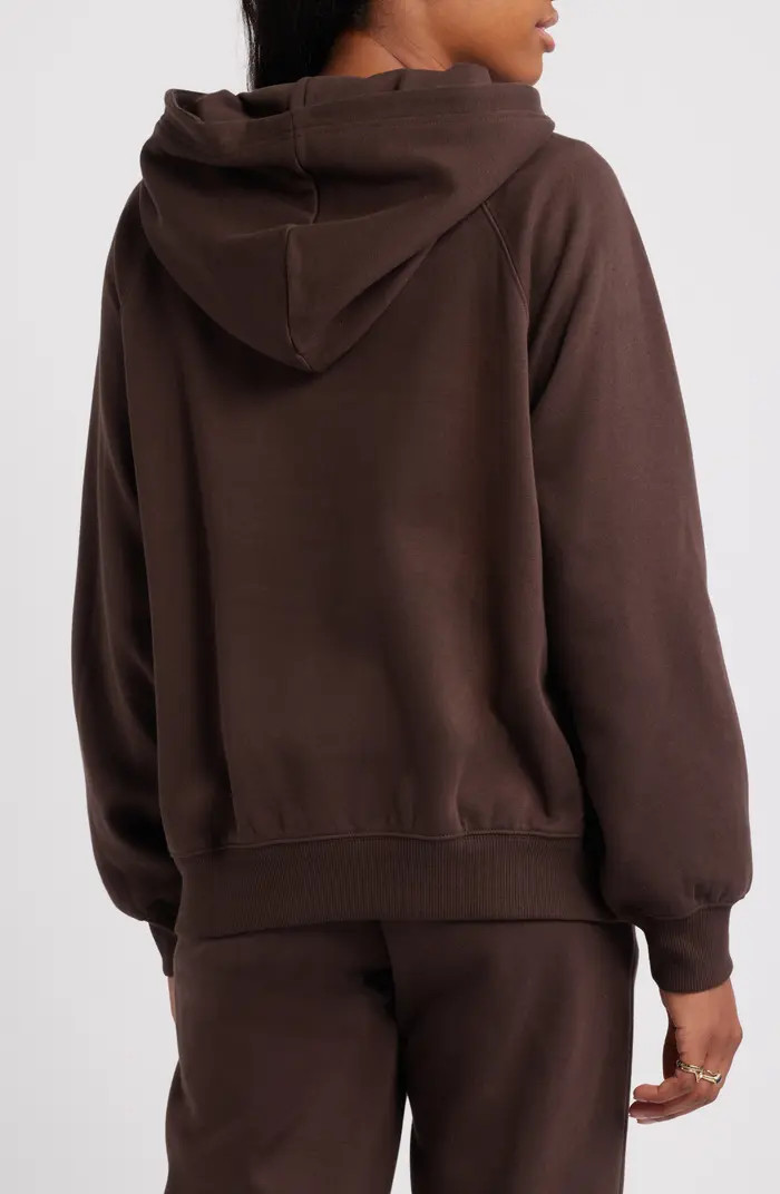 Fleece Detail Oversize Raglan Hoodie | Nordstrom