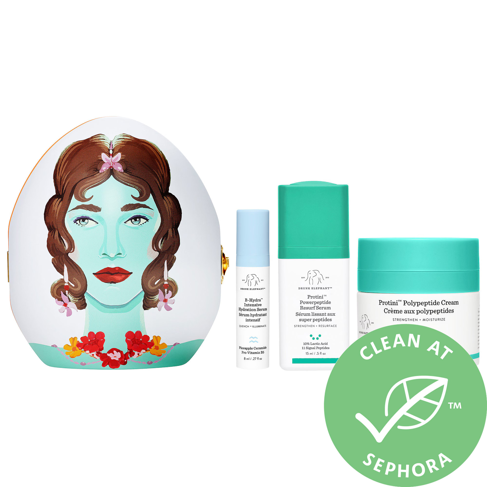 Drunk Elephant About Face Firming Skincare Kit- The Anytime Routine | Sephora (US)