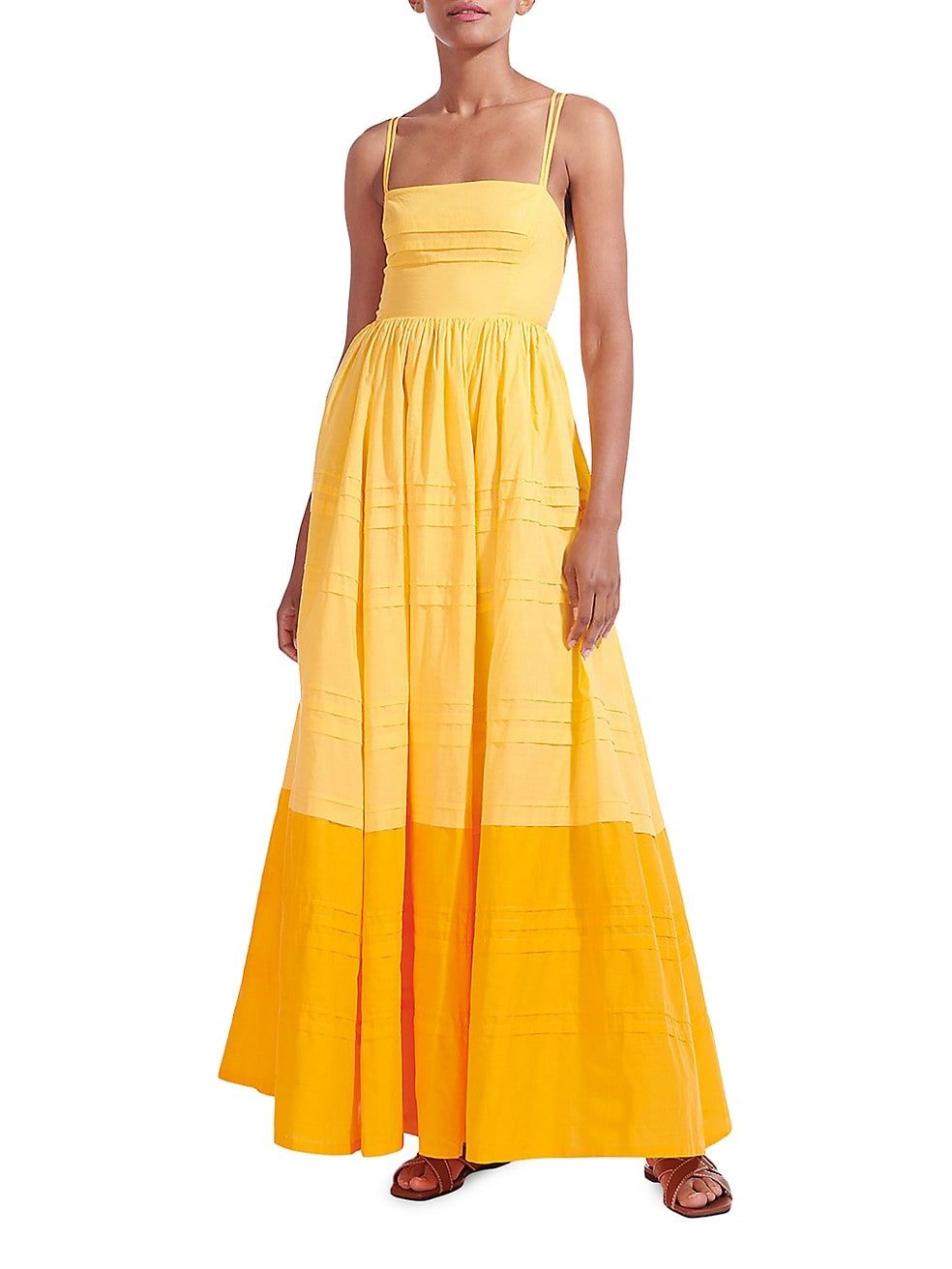 Brigitte Colorblocked Open-Back Maxi Dress | Saks Fifth Avenue