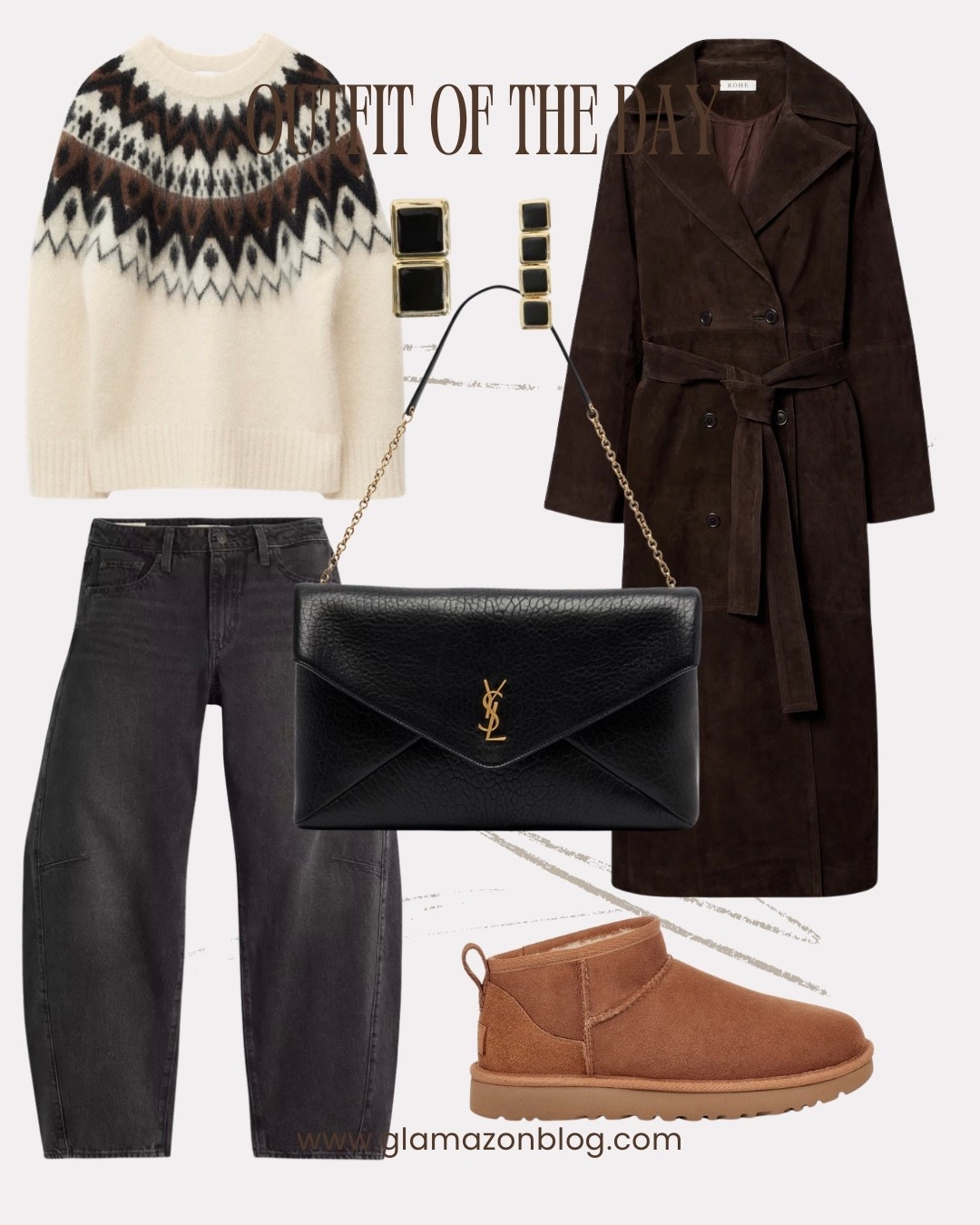 Winter outfit, black jeans, balloon jeans, ysl bag, shoulder bag, suede coat, Ugg mini ultra

#LTKuk #LTKwinter #LTKstyletip