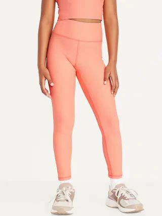 High-Waisted PowerSoft 7/8 Leggings for Girls | Old Navy (US)
