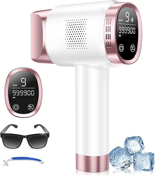 21J IPL Geräte Haarentfernung mit 8℃ Eiskühlsystem, Laser Haarentfernung 9 Stufen & 600 NM Ro... | Amazon (DE)