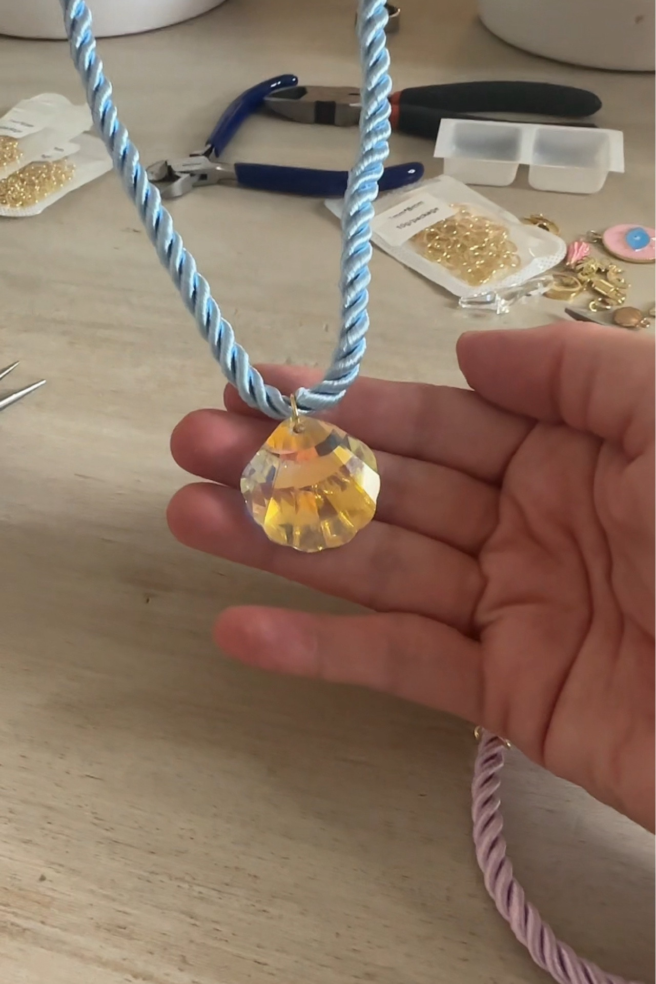 Supplies needed to create your own satin rope pendant necklace 

Jewelry making, DIY charm necklace, shell jewelry  

#LTKStyleTip #LTKBacktoSchool