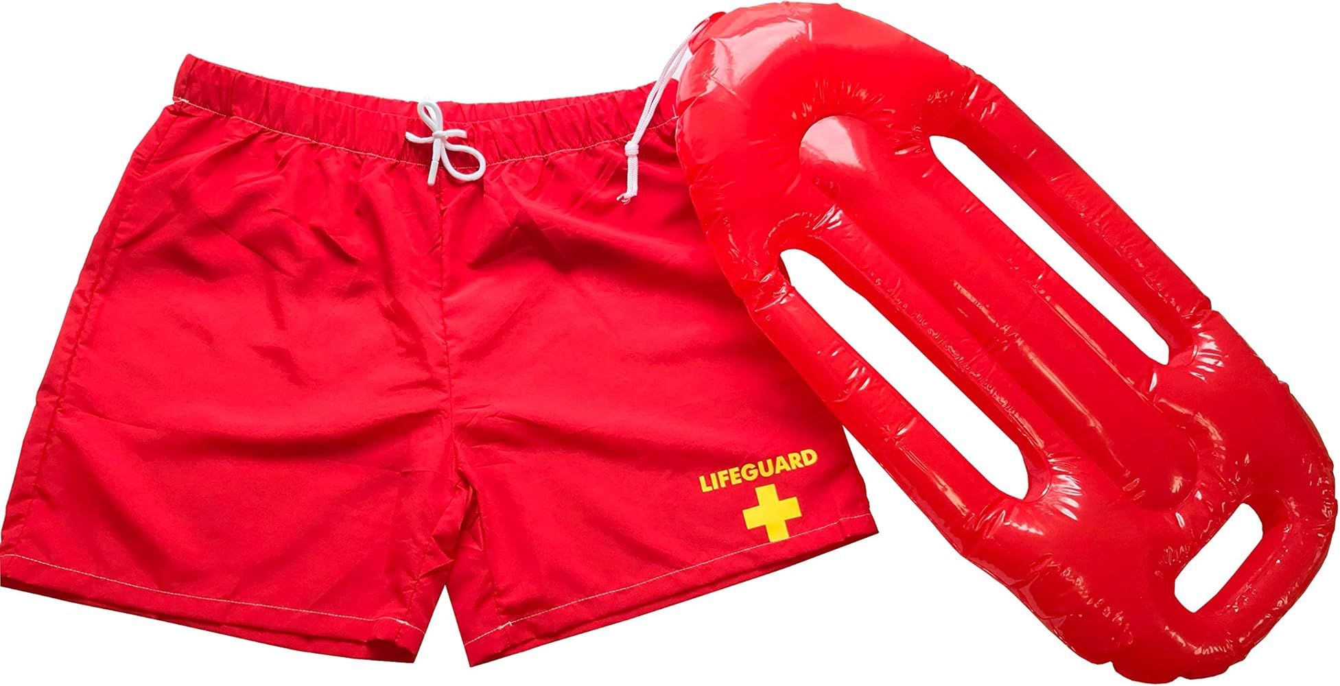 Dissolving Swim Shorts Lifeguard Bachelor Party Stag Do Prank Set Joke Red | Amazon (US)
