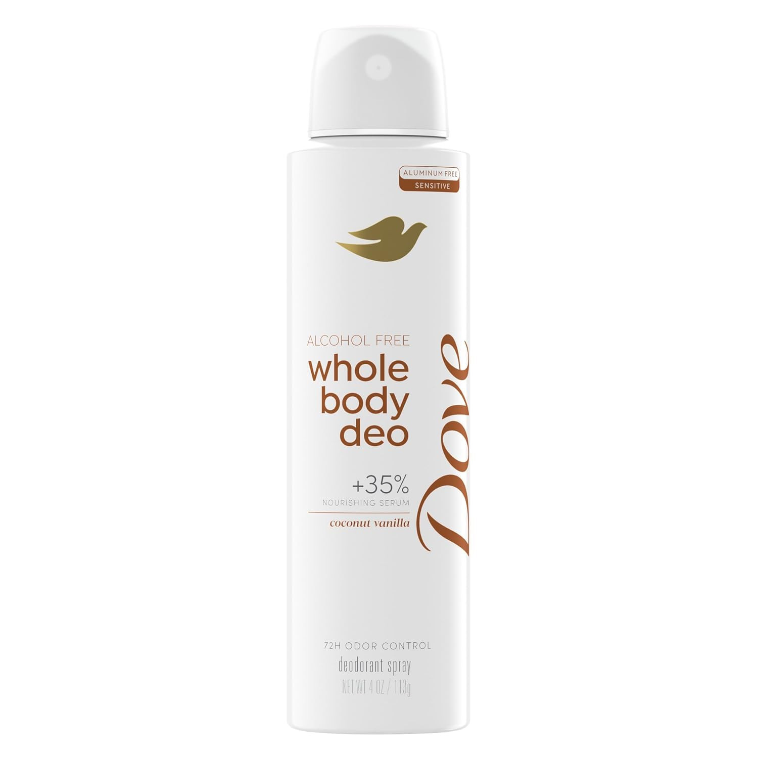 Dove Whole Body Deo Alcohol Free Deodorant Spray for Women Coconut Vanilla 4 oz | Amazon (US)