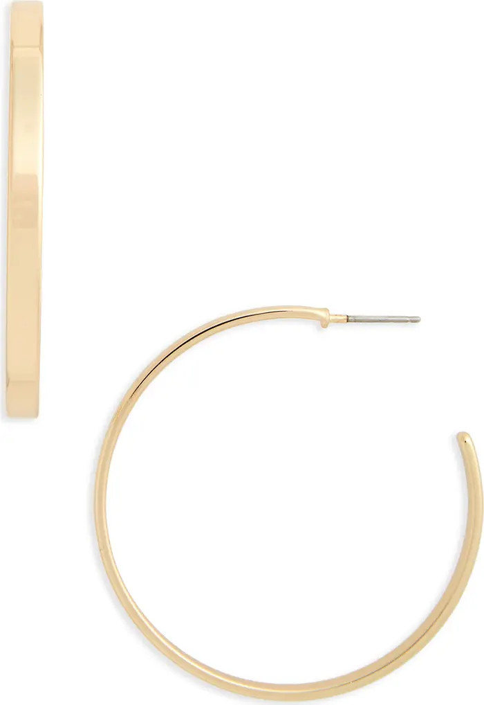 Sleek Flat Hoop Earrings | Nordstrom