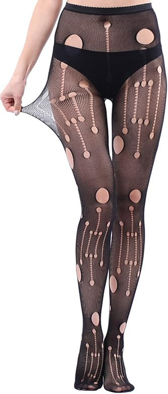 Women's Sexy Hollow Out Pantyhose Skull Heart Stockings High Waist Fishnet Tights Goth Stockings ... | Amazon (US)