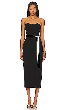 NBD Camille Midi Dress in Black from Revolve.com | Revolve Clothing (Global)