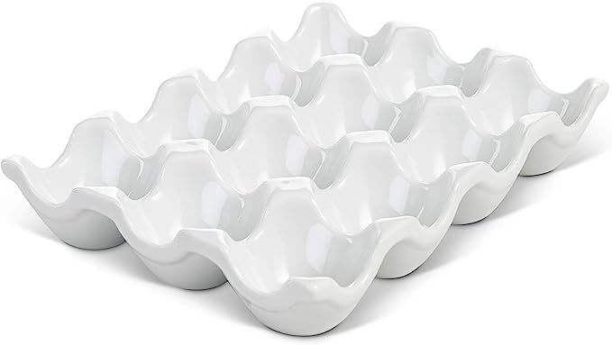 HIC Harold Import Co. HIC Crate, Fine White Porcelain, Holds 1 Dozen Eggs | Amazon (US)