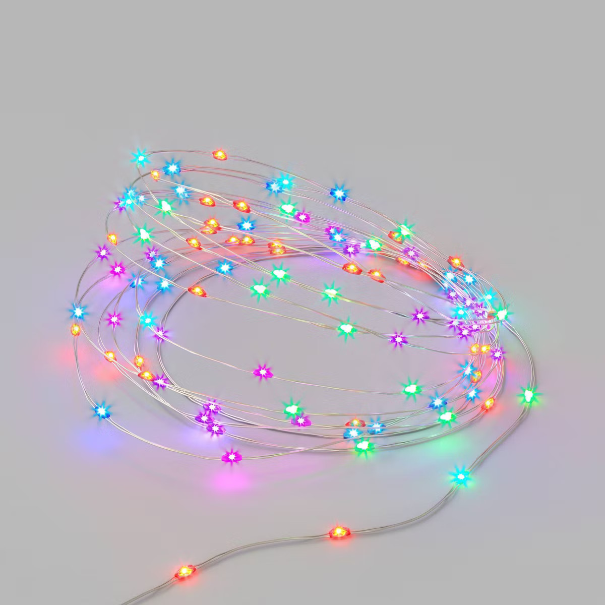 115ct LED High Density Dewdrop Indoor Outdoor Christmas String Lights Color Changing with Silver ... | Target