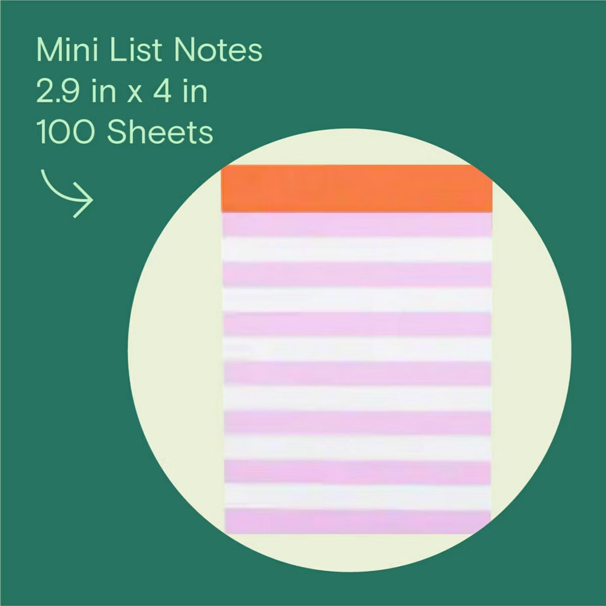 Noted by Post-it Mini List Notes, Purple & White Sticky Notes: To Do List, Post Its, Office Suppl... | Target