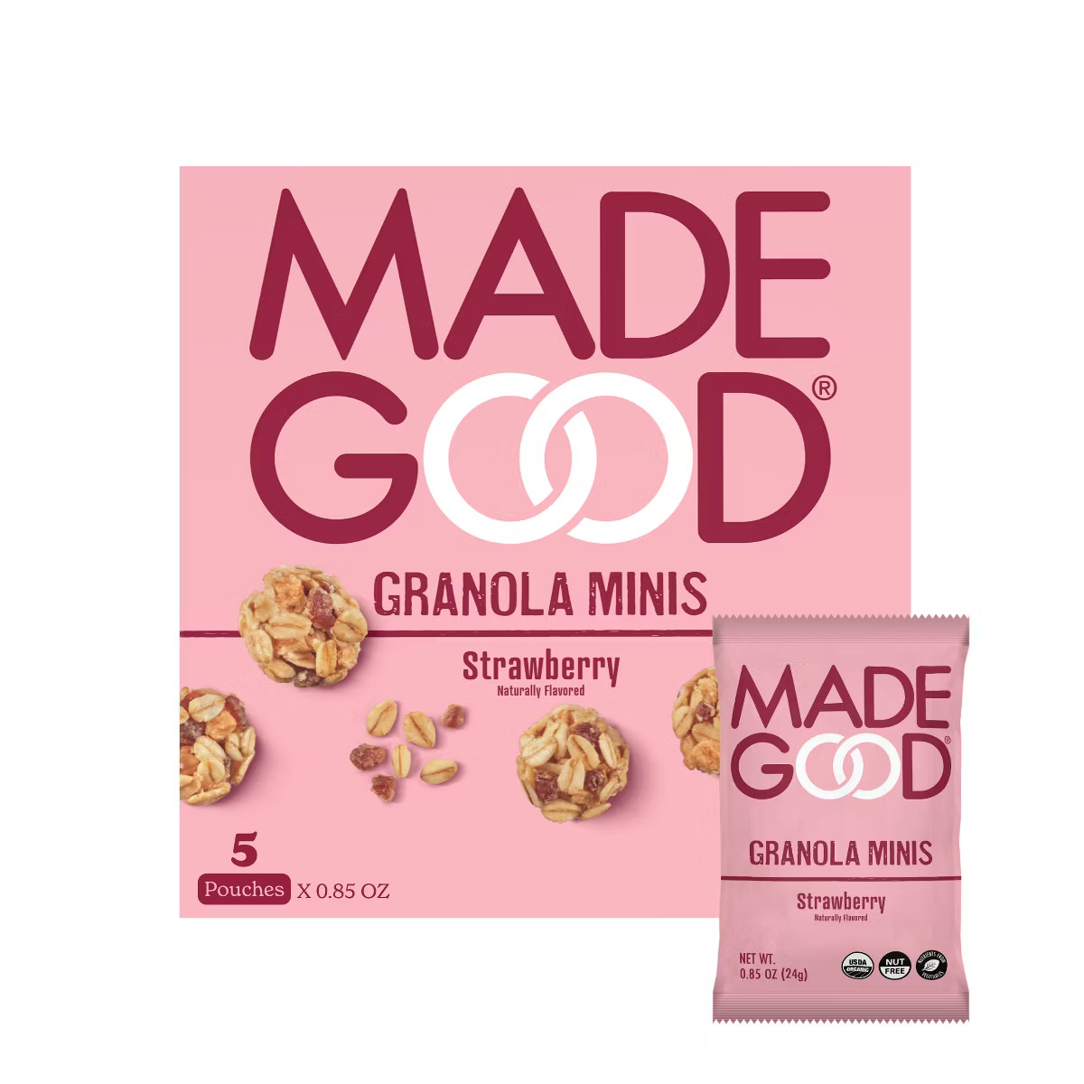 MadeGood Strawberry Granola Minis - 5ct/4.25oz | Target