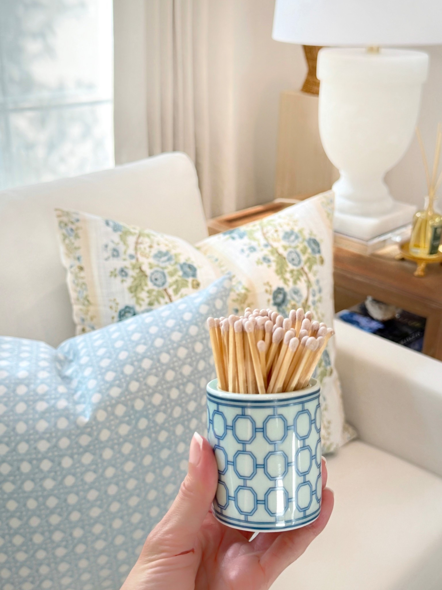 Amazon chinoiserie match holder with striker restocked 💙✨