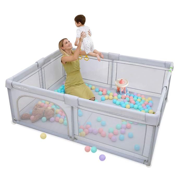 Baby Playpen Extra Large Playyard for Toddler - Reliable Kids Activity Center for Infant, Sturdy ... | Amazon (US)