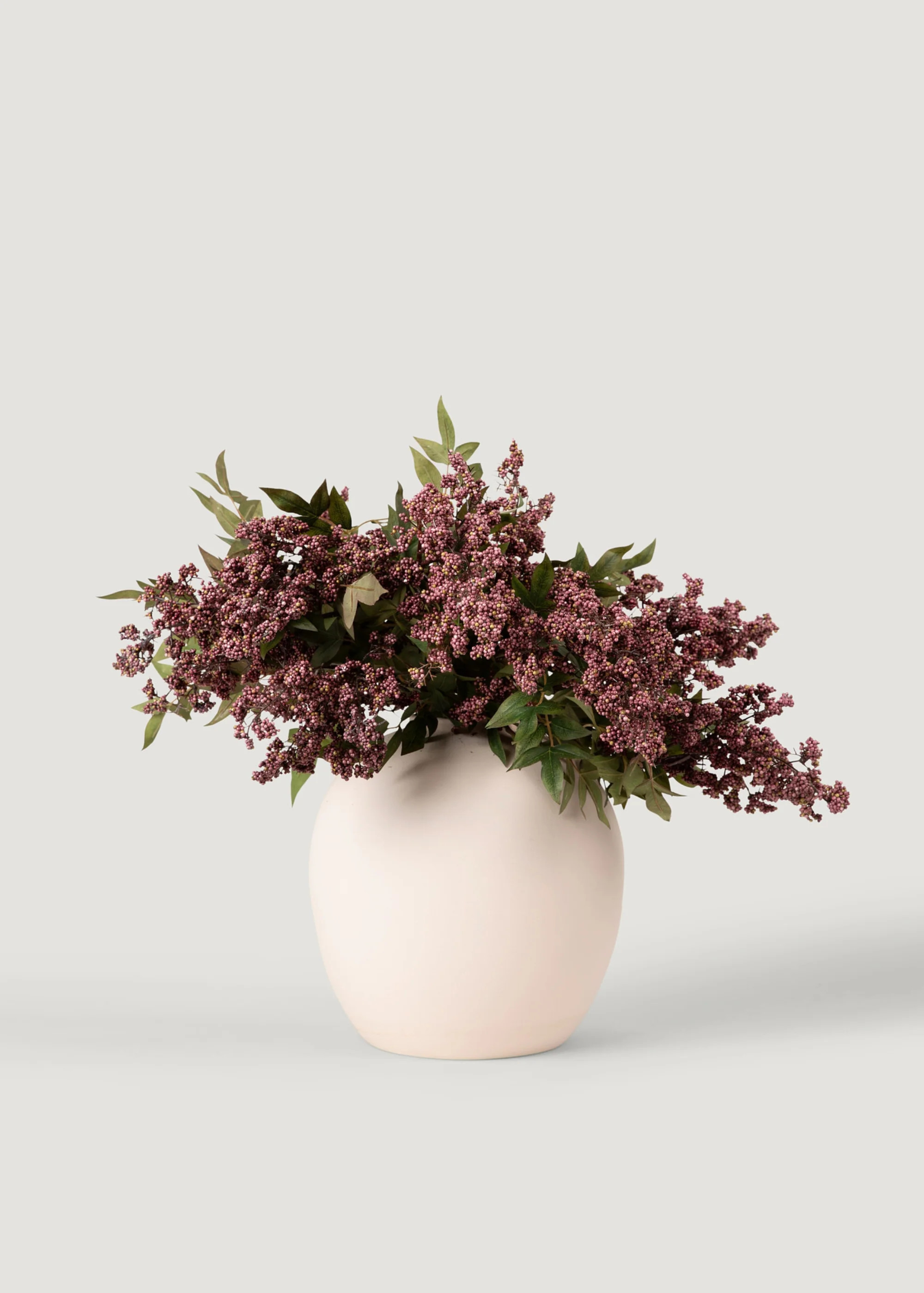 Round Vase in Matte Bailey Cream - 10.75" | Afloral | Afloral