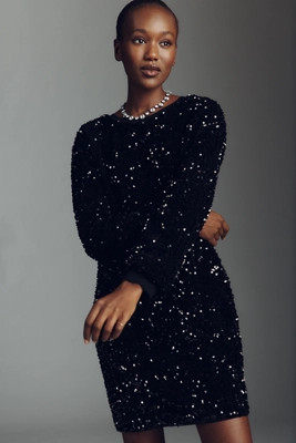 By Anthropologie Velvet Sequin Mini Dress | Anthropologie (US)