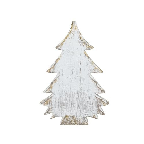 Creative Co-Op Distressed Wood Christmas Tree, White | Amazon (US)