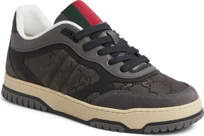 Gucci Re-Web Mixed Media Low Top Sneaker (Men) | Nordstrom | Nordstrom