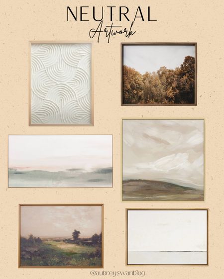 Neutral Artwork! Here is a round up of pieces from Wayfair, Target, Pottery barn and World Market. 

Artwork, neutral artwork, canvas wall art, Threshold by Studio McGee art work, Shadow box wall art, warm texture wall art 