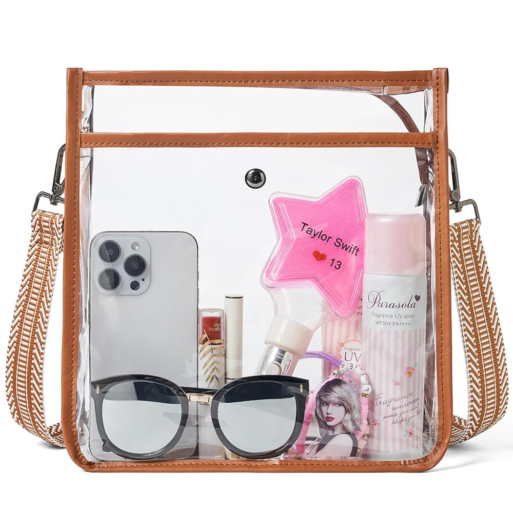 Bluome Clear Bag for Stadium Events 12 x6 x12, Clear Crossbody Purses for Women Concerts Stadium ... | Amazon (US)