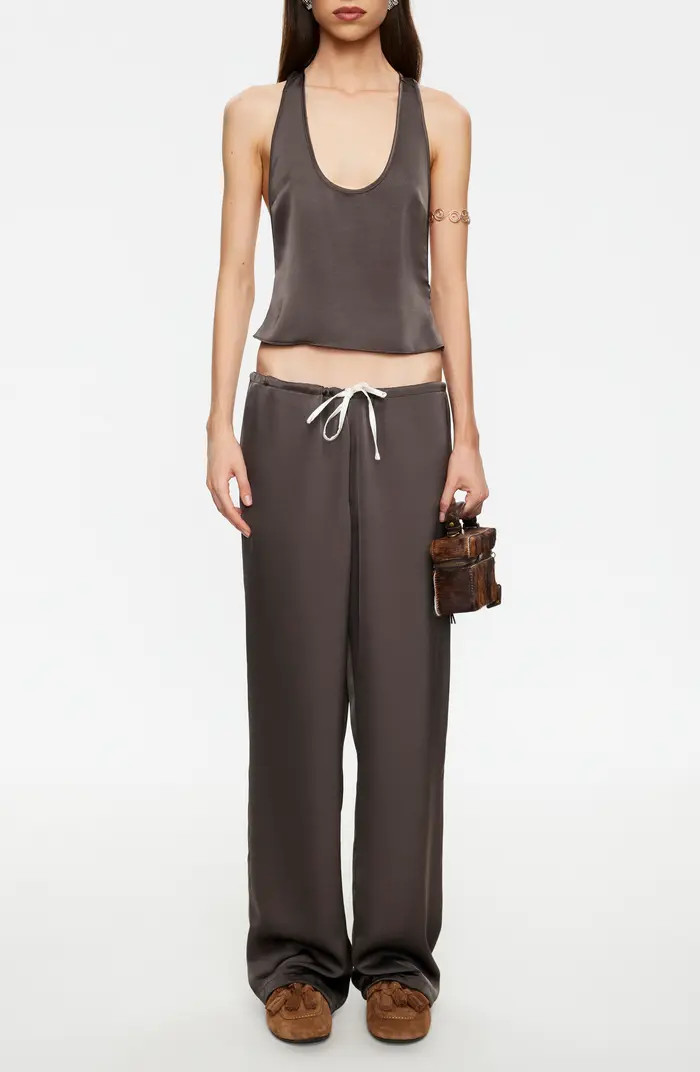 Femme Satin Drawstring Pants | Nordstrom