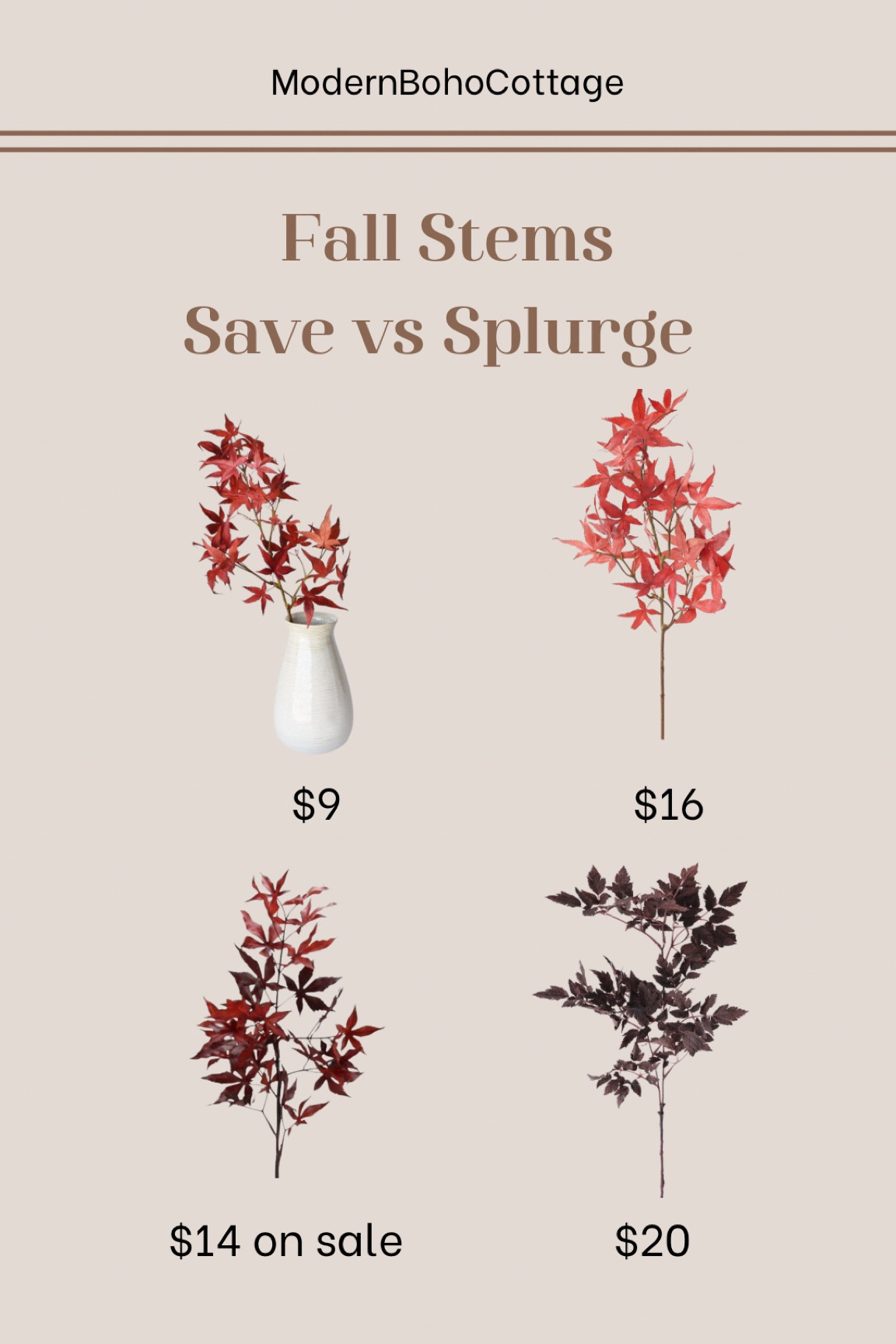 Fall stems look for less, fall decor, interior decorating, seasonal decorating, faux Japanese maple stems, burgundy stems, red stems, faux leaves

#LTKSeasonal #LTKhome #LTKstyletip
