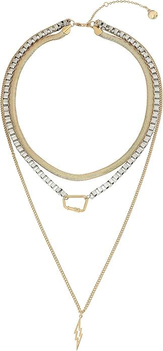 Steve Madden Lightning Bolt Layered Necklace | Amazon (US)