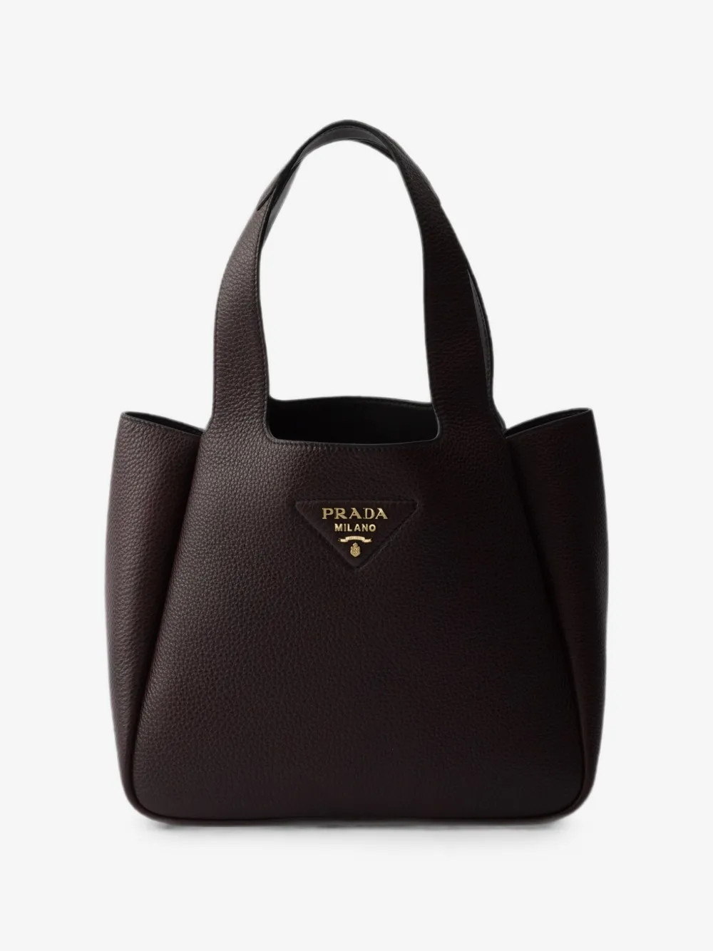 Prada Liaison small leather tote bag - Brown | Farfetch Global