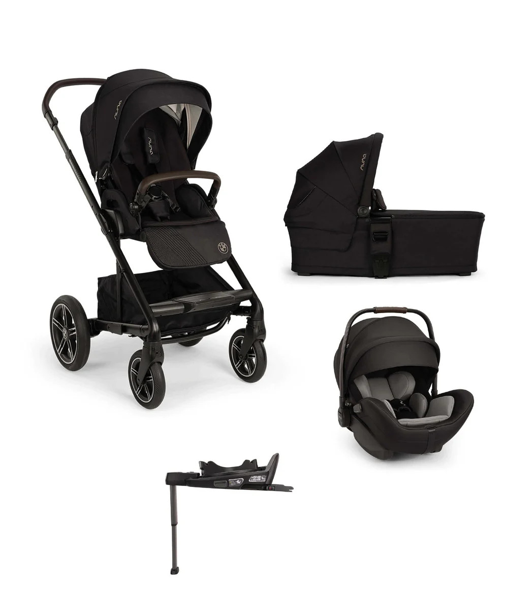 Nuna MIXX Next BMW Pushchair Bundle with ARRA Flex Car Seat & BASE Curv Base - Element | Mamas & Papas