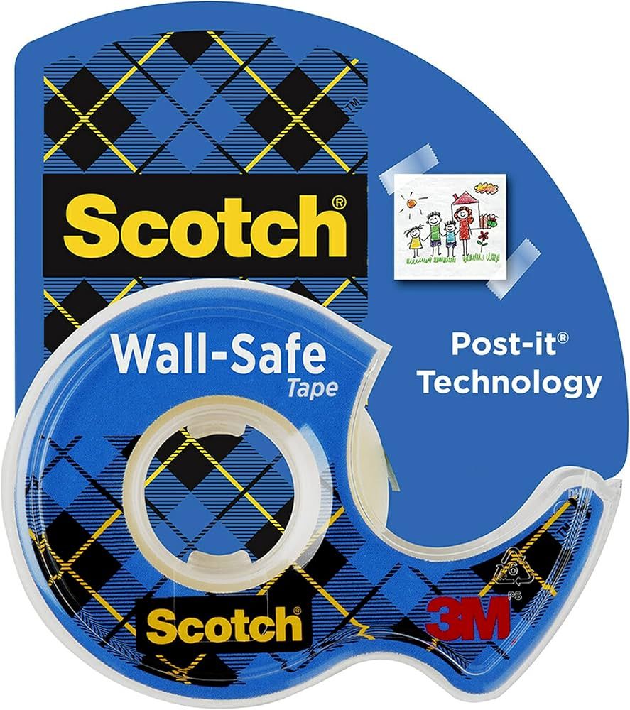 Scotch Wall-Safe Tape, 1 Rolls Sticks Securely, Removes Cleanly, Invisible, Designed for Displayi... | Amazon (US)