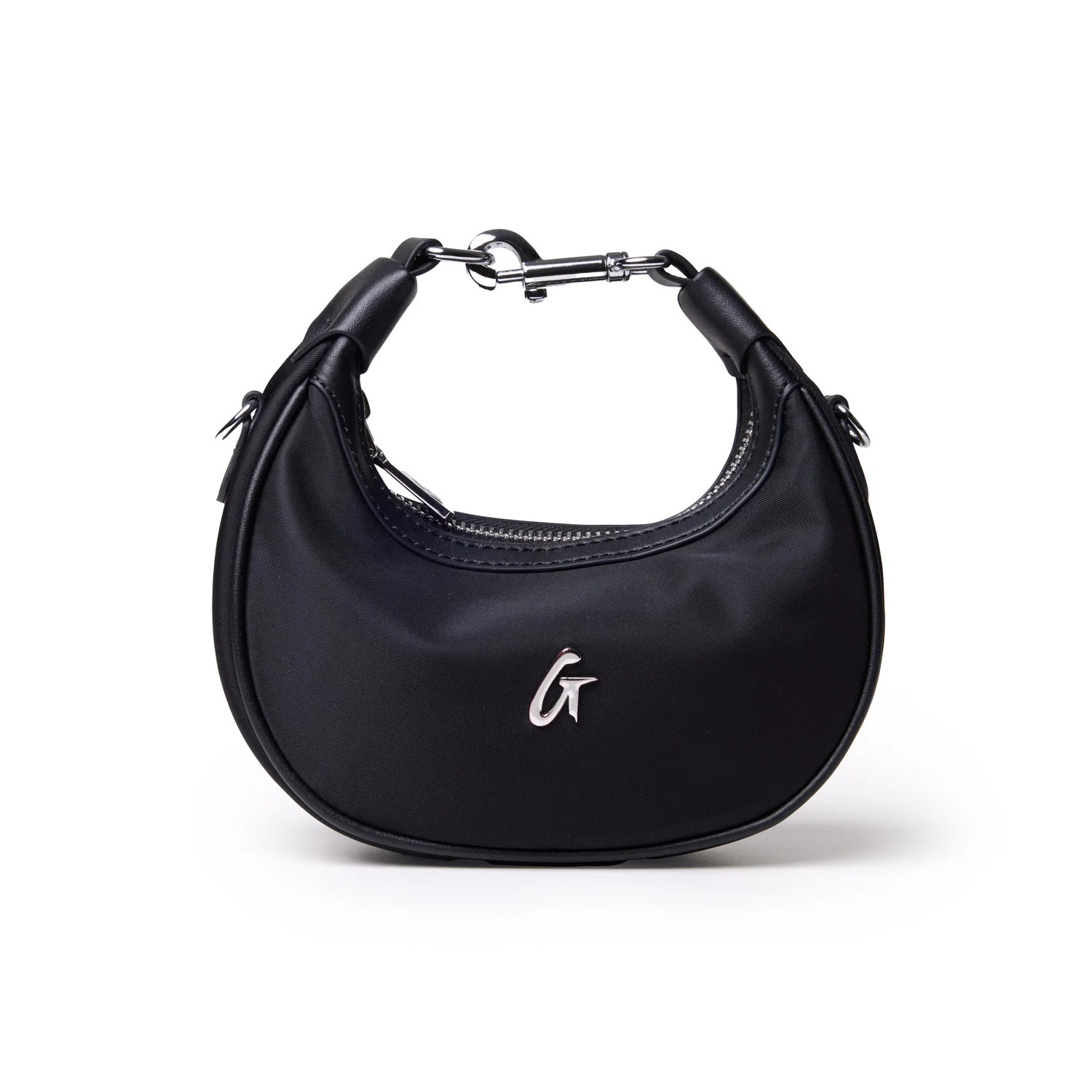 NANO NYLON HOBO BAG - BLACK | Glam-Aholic Lifestyle