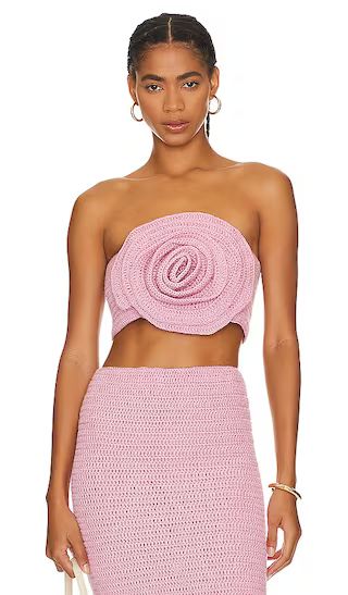 Maxi Rose Crop Top in Pink | Revolve Clothing (Global)