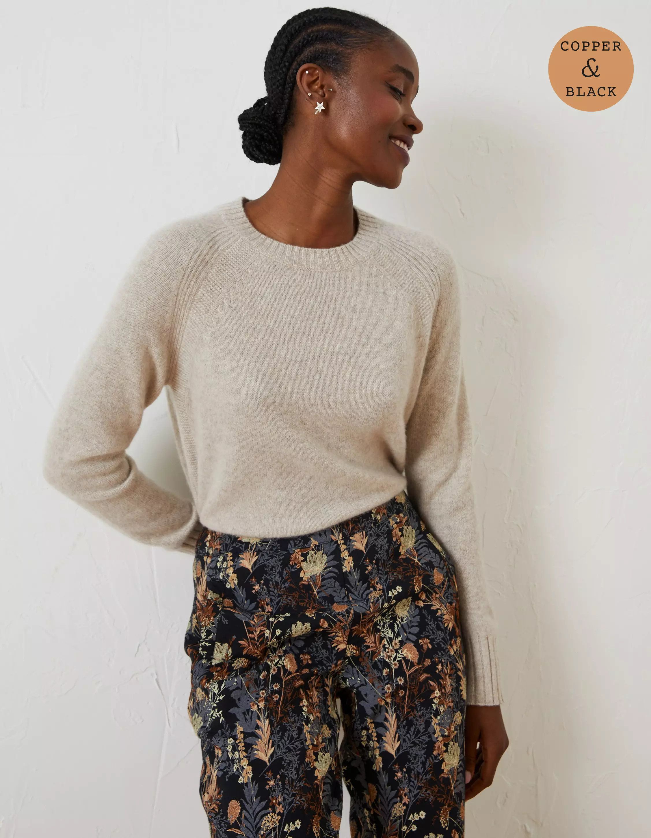 Cassie Cashmere Crew Jumper | Fat Face (UK&IE)