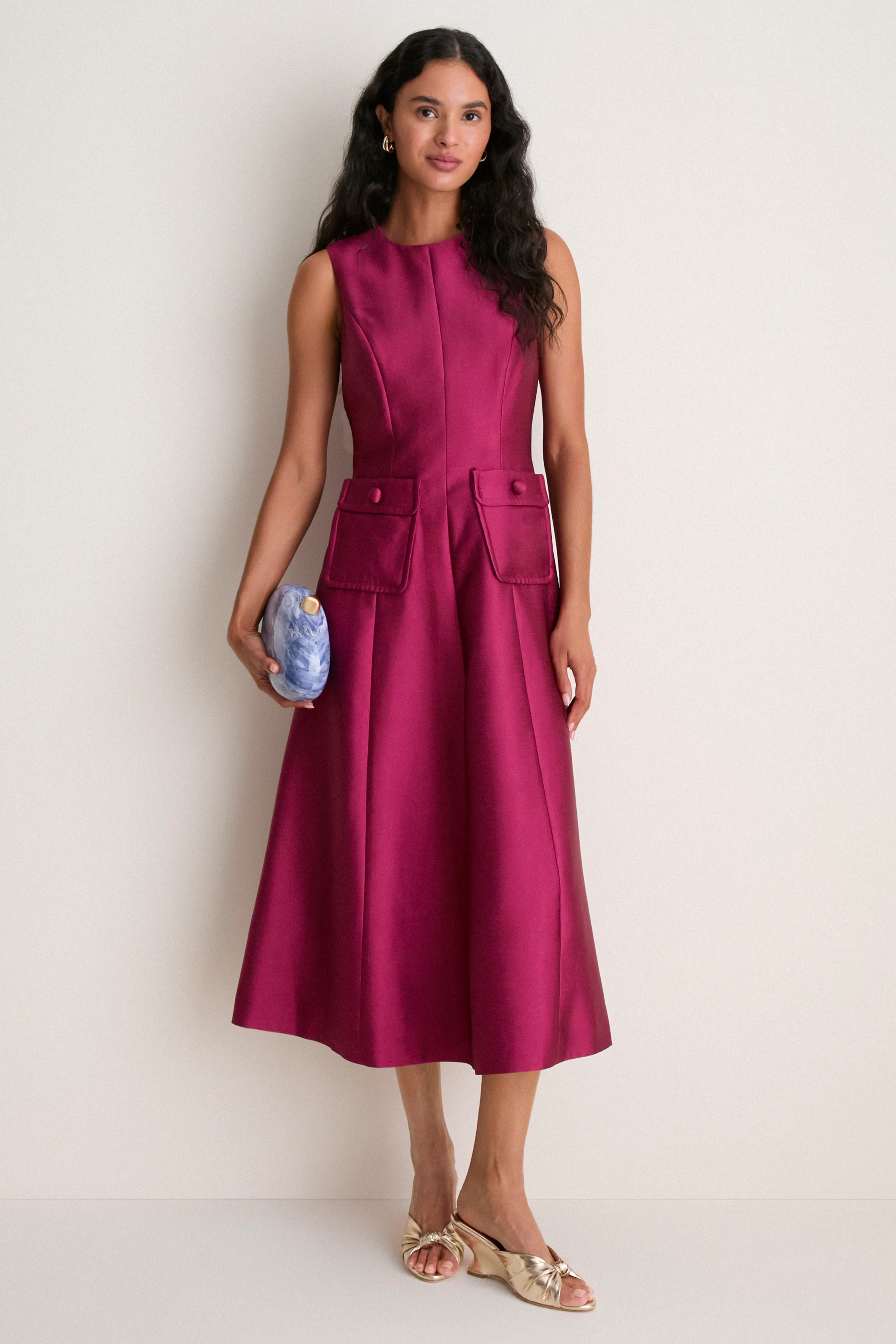 Berry Dupioni Helene Dress | Tuckernuck (US)