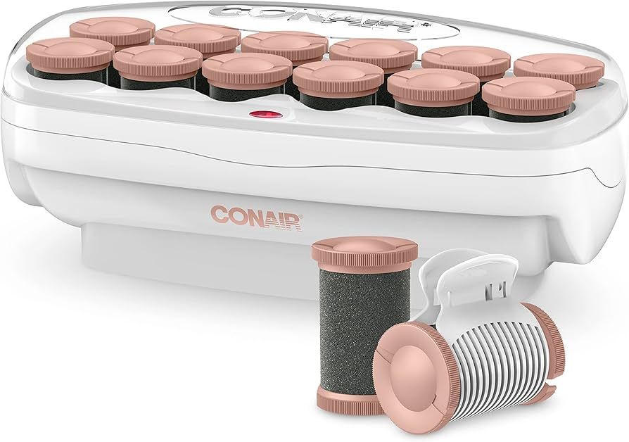 Conair Big Curls and Waves Jumbo Ceramic Hot Rollers, Bonus: Super Clips and Metal Clips Included | Amazon (US)