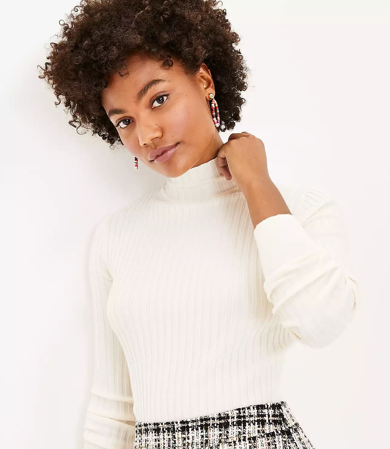 Ribbed Turtleneck Sweater | LOFT