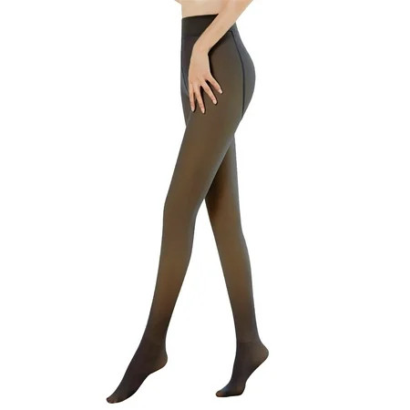 Autumn Winter Warm Insulated Tights Women Leggings Elastic Thin All-in-one Pantyhose Fleece Tights H | Walmart (US)