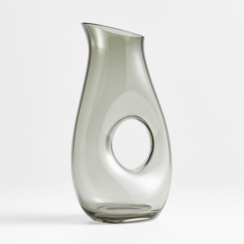 Ona Large Smoked Glass Pitcher + Reviews | Crate & Barrel | Crate & Barrel
