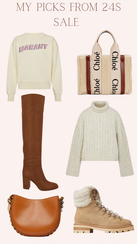 All my favourite pieces from the current 24S sale! 

sale - designer sale - Chloe - Chloe sale - toteme - toteme sale - Jimmy choo - Jimmy choo boots - Jimmy choo sale - Jimmy choo shoes - toteme knitwear - brown - brown boots - brown knee high boots - brown leather boots - cable knit sweater - shearling bag 

#LTKSeasonal #LTKHolidaySale #LTKstyletip