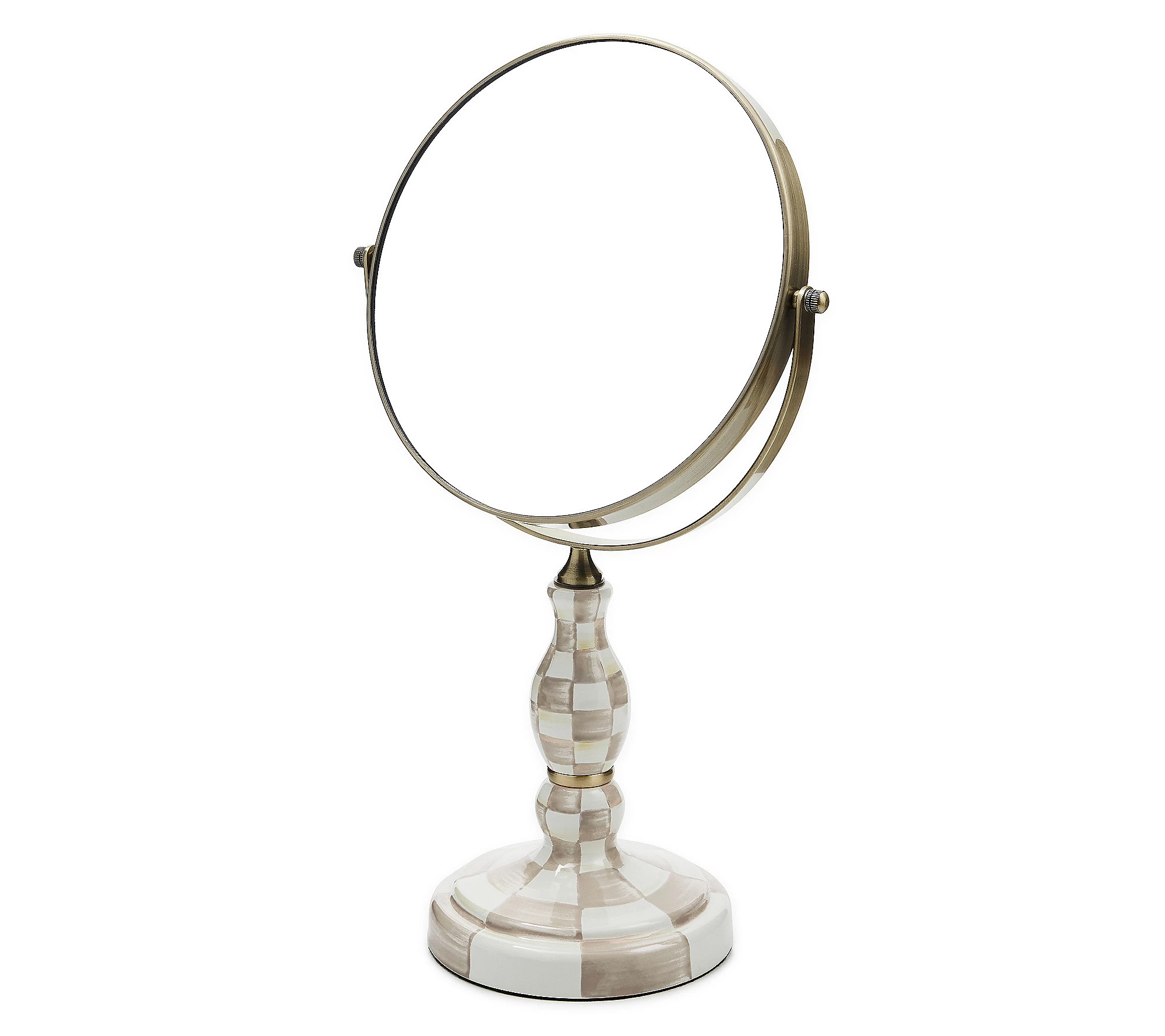 MacKenzie-Childs Mocha Check Vanity Mirror | QVC
