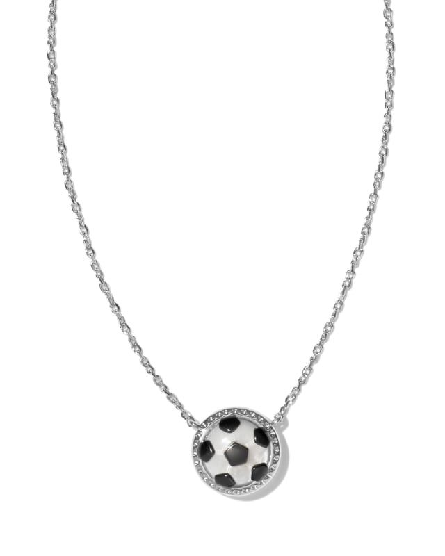 Soccer Silver Short Pendant Necklace in Ivory Mother-of-Pearl | Kendra Scott