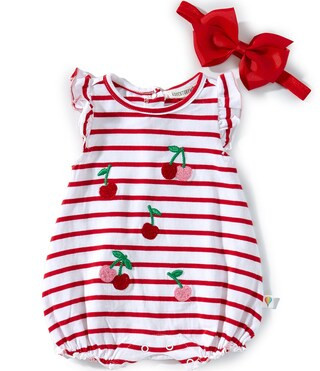 Adventurewear 360 Baby Girls Newborn-24 Months Cherry Stripe Romper | Dillard's | Dillard's