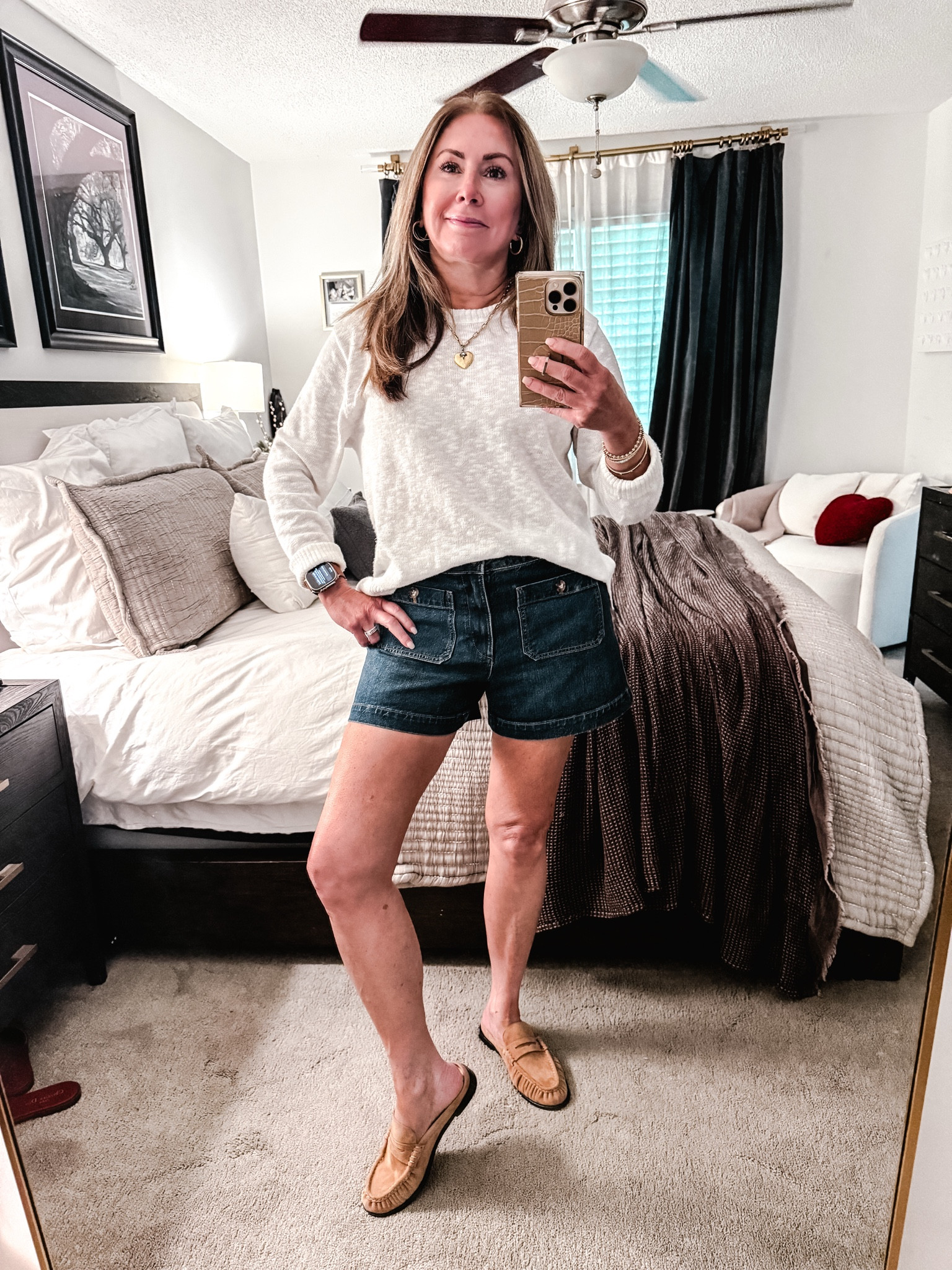 Easy, polished, and perfect for everyday ☀️

Neutral layers are my go-to for effortless style—this lightweight J.Crew beach sweater is perfect for those in-between temps, paired with comfy Loft denim shorts for a relaxed but put-together look. Finished it off with my classic YSL loafers to elevate the whole outfit just enough 🤍

Amie Pagan, spring style, closet staples 

#LTKTravel #LTKootd