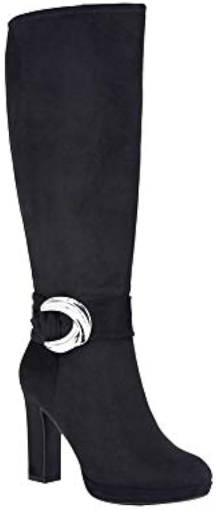 OBIA Stretch Platform Boot with Memory Foam, Black ECO Faux Suede, 10 | Amazon (US)