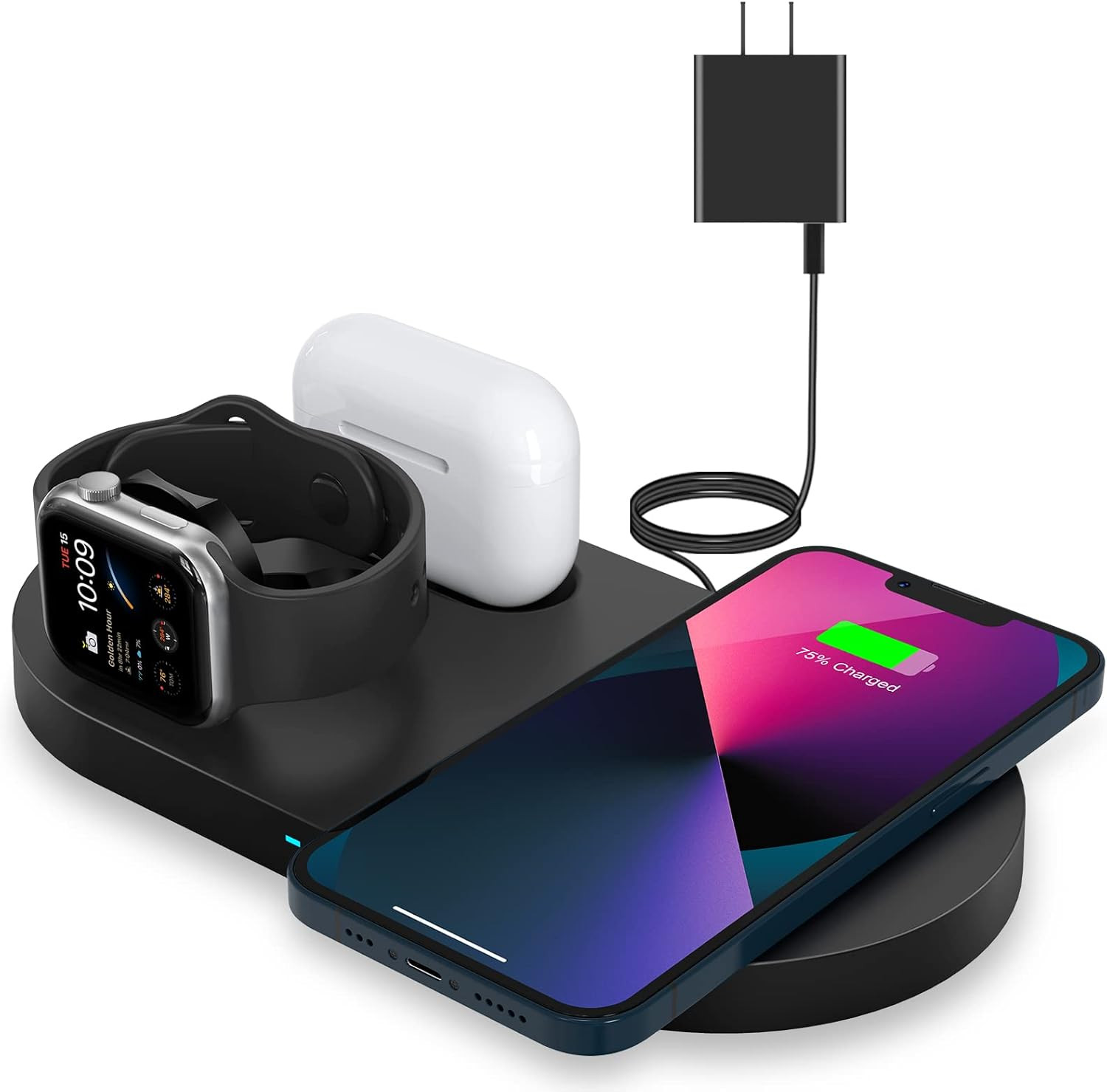 Wireless Charger, Wireless Charging Station Compatible with iPhone 13/12/12 Pro/11/11 Pro Max/XS ... | Amazon (US)